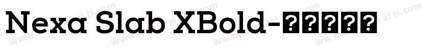 Nexa Slab XBold字体转换